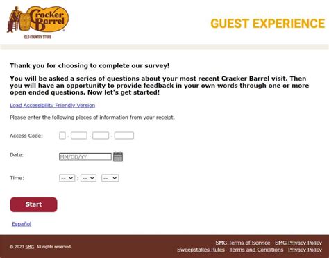 cracker barrel survey sweepstakes rules|Cracker Barrel Old Country Store Survey Sweepstakes